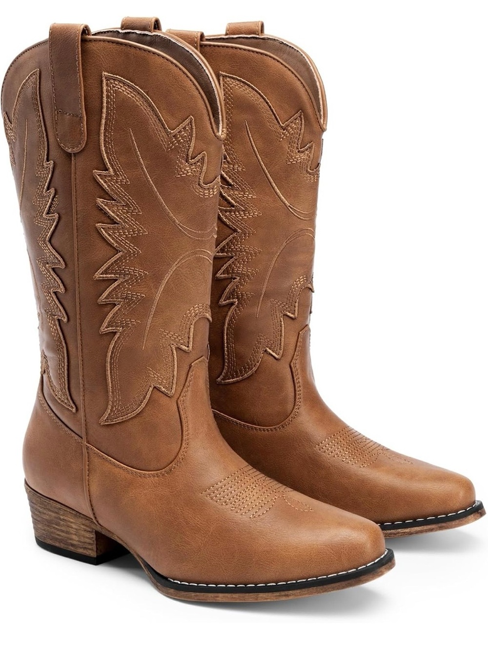 DREAM PARIS Cowboy Boots for Women Cowgirl Western Mid Calf Boots Snip Toe - Picture 12 of 15